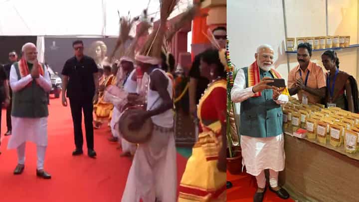 ಪ್ರಧಾನಿ ಮೋದಿಯನ್ನು ಬುಡಕಟ್ಟು ಸಂಪ್ರದಾಯದಂತೆ ವಿಶಿಷ್ಟವಾಗಿ ಬರಮಾಡಿಕೊಂಡ ಜಮುಯಿ ಜನ ಪ್ರಧಾನಿ ಮೋದಿಯನ್ನು ಬುಡಕಟ್ಟು ಸಂಪ್ರದಾಯದಂತೆ ವಿಶಿಷ್ಟವಾಗಿ ಬರಮಾಡಿಕೊಂಡ ಜಮುಯಿ ಜನ