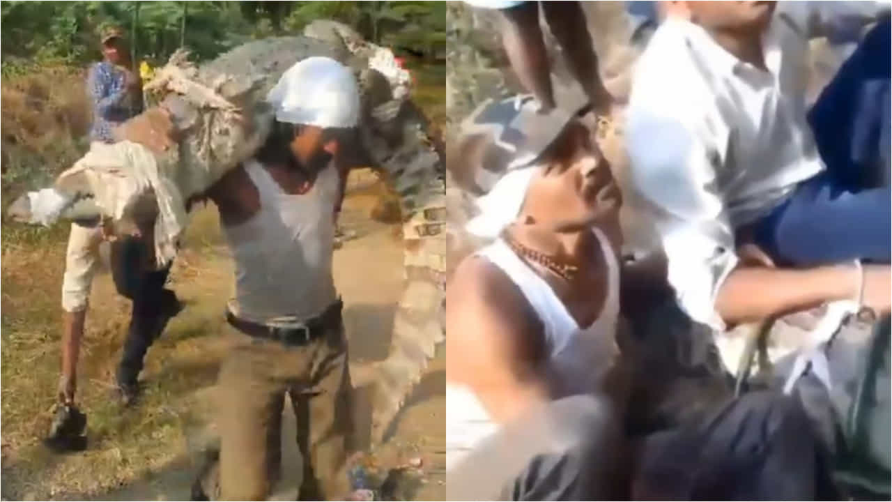Video: 13 ಅಡಿಯ ಬೃಹತ್ ಮೊಸಳೆಯನ್ನು ತನ್ನ ಭುಜದ ಮೇಲೆ ಹೊತ್ತು ಸಾಗಿದ ವ್ಯಕ್ತಿ Video: 13 ಅಡಿಯ ಬೃಹತ್ ಮೊಸಳೆಯನ್ನು ತನ್ನ ಭುಜದ ಮೇಲೆ ಹೊತ್ತು ಸಾಗಿದ ವ್ಯಕ್ತಿ