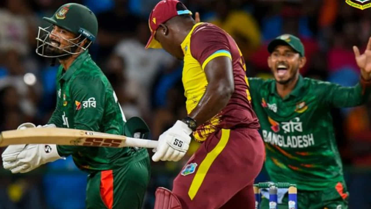 BAN vs WI: ವಿಂಡೀಸ್ ವಿರುದ್ಧ ಸರಣಿ ಗೆದ್ದು ಅಪರೂಪದ ಸಾಧನೆ ಮಾಡಿದ ಬಾಂಗ್ಲಾದೇಶ BAN vs WI: ವಿಂಡೀಸ್ ವಿರುದ್ಧ ಸರಣಿ ಗೆದ್ದು ಅಪರೂಪದ ಸಾಧನೆ ಮಾಡಿದ ಬಾಂಗ್ಲಾದೇಶ