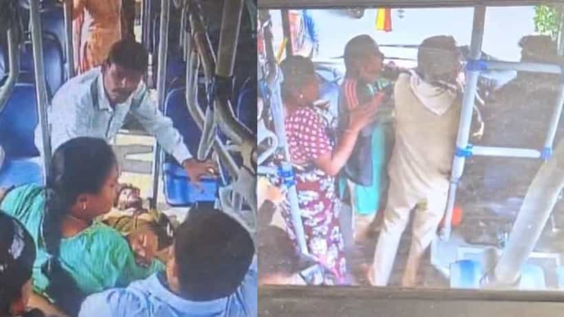ಬಿಎಂಟಿಸಿ ಬಸ್ ಚಾಲಕನ ನಿರ್ಲಕ್ಷ್ಯ: ಸ್ವಲ್ಪ ಯಾಮಾರಿದ್ರೂ ಹೋಗ್ತಿತ್ತು ಮೂವರ ಪ್ರಾಣ, ಮಹಿಳೆಯಿಂದ ಹಲ್ಲೆ