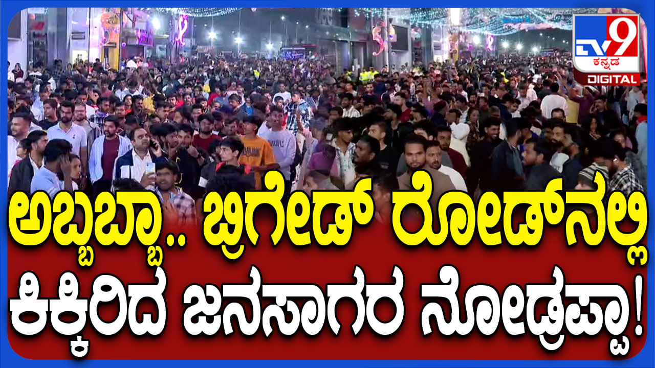 ಹೊಸ ವರ್ಷಾಚರಣೆ: ಜಗಮಗಿಸುವ ವಾತಾವರಣದಲ್ಲಿ ಕಿಕ್ಕಿರಿದು ಸೇರಿದ ಜನಸಾಗರ