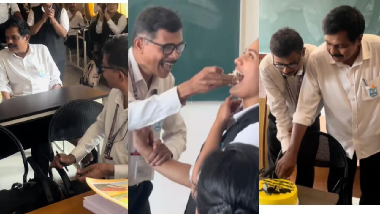Viral: ಎಲ್ಎಲ್ಬಿ ವಿದ್ಯಾರ್ಥಿಗಳಿಬ್ಬರ 50 ನೇ ವರ್ಷ ಹುಟ್ಟುಹಬ್ಬವನ್ನು ಸಂಭ್ರಮದಿಂದ ಆಚರಿಸಿದ ಸಹಪಾಠಿಗಳು; ವಿಡಿಯೋ ವೈರಲ್ Viral: ಎಲ್ಎಲ್ಬಿ ವಿದ್ಯಾರ್ಥಿಗಳಿಬ್ಬರ 50 ನೇ ವರ್ಷ ಹುಟ್ಟುಹಬ್ಬವನ್ನು ಸಂಭ್ರಮದಿಂದ ಆಚರಿಸಿದ ಸಹಪಾಠಿಗಳು; ವಿಡಿಯೋ ವೈರಲ್