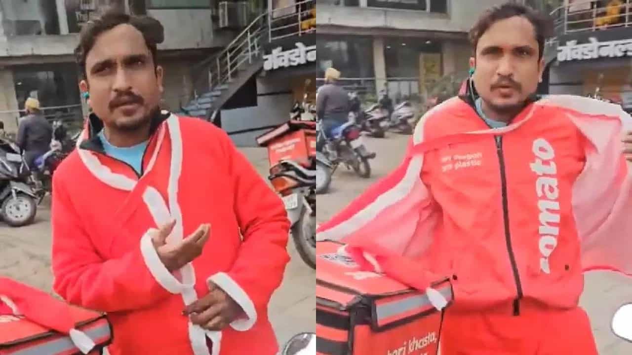ಜೊಮ್ಯಾಟೊ ಡೆಲಿವರಿ ಬಾಯ್ ಧರಿಸಿದ್ದ ಸಾಂತಾಕ್ಲಾಸ್ ಡ್ರೆಸ್ ಬಿಚ್ಚಿಸಿದ ಹಿಂದೂಗಳು ಜೊಮ್ಯಾಟೊ ಡೆಲಿವರಿ ಬಾಯ್ ಧರಿಸಿದ್ದ ಸಾಂತಾಕ್ಲಾಸ್ ಡ್ರೆಸ್ ಬಿಚ್ಚಿಸಿದ ಹಿಂದೂಗಳು