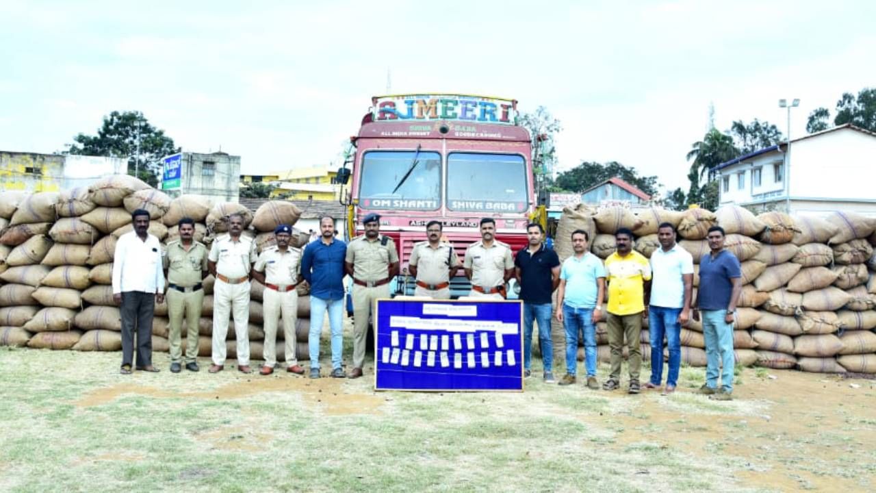 ಲಾರಿ ಸಮೇತ ಕೋಟ್ಯಂತರ ರೂ ಮೌಲ್ಯದ ಅಡಿಕೆಯೊಂದಿಗೆ ಚಾಲಕ ಪರಾರಿ