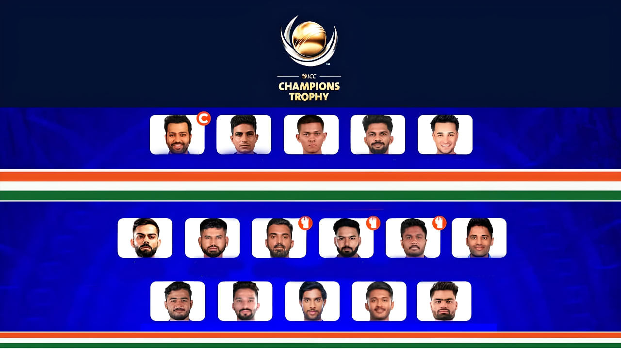 ಚಾಂಪಿಯನ್ಸ್ ಟ್ರೋಫಿಗೆ ಟೀಮ್ ಇಂಡಿಯಾದ 36 ಆಟಗಾರರ ಪಟ್ಟಿ ರೆಡಿ Kannada News Team India