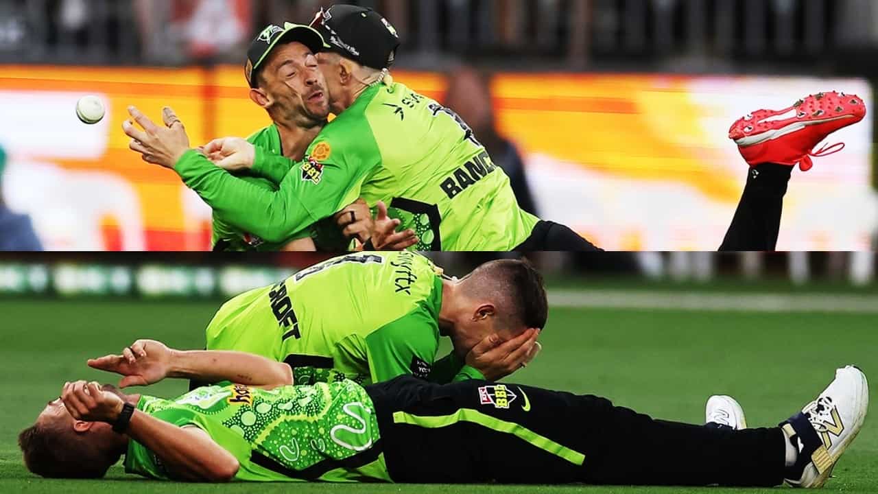 BBL 2025: ಸ್ಯಾಮ್ಸ್- ಕ್ಯಾಮರೋನ್ ನಡುವೆ ಡಿಕ್ಕಿ: ಇಲ್ಲಿದೆ ಭೀಭತ್ಸ ದೃಶ್ಯ BBL 2025: ಸ್ಯಾಮ್ಸ್- ಕ್ಯಾಮರೋನ್ ನಡುವೆ ಡಿಕ್ಕಿ: ಇಲ್ಲಿದೆ ಭೀಭತ್ಸ ದೃಶ್ಯ