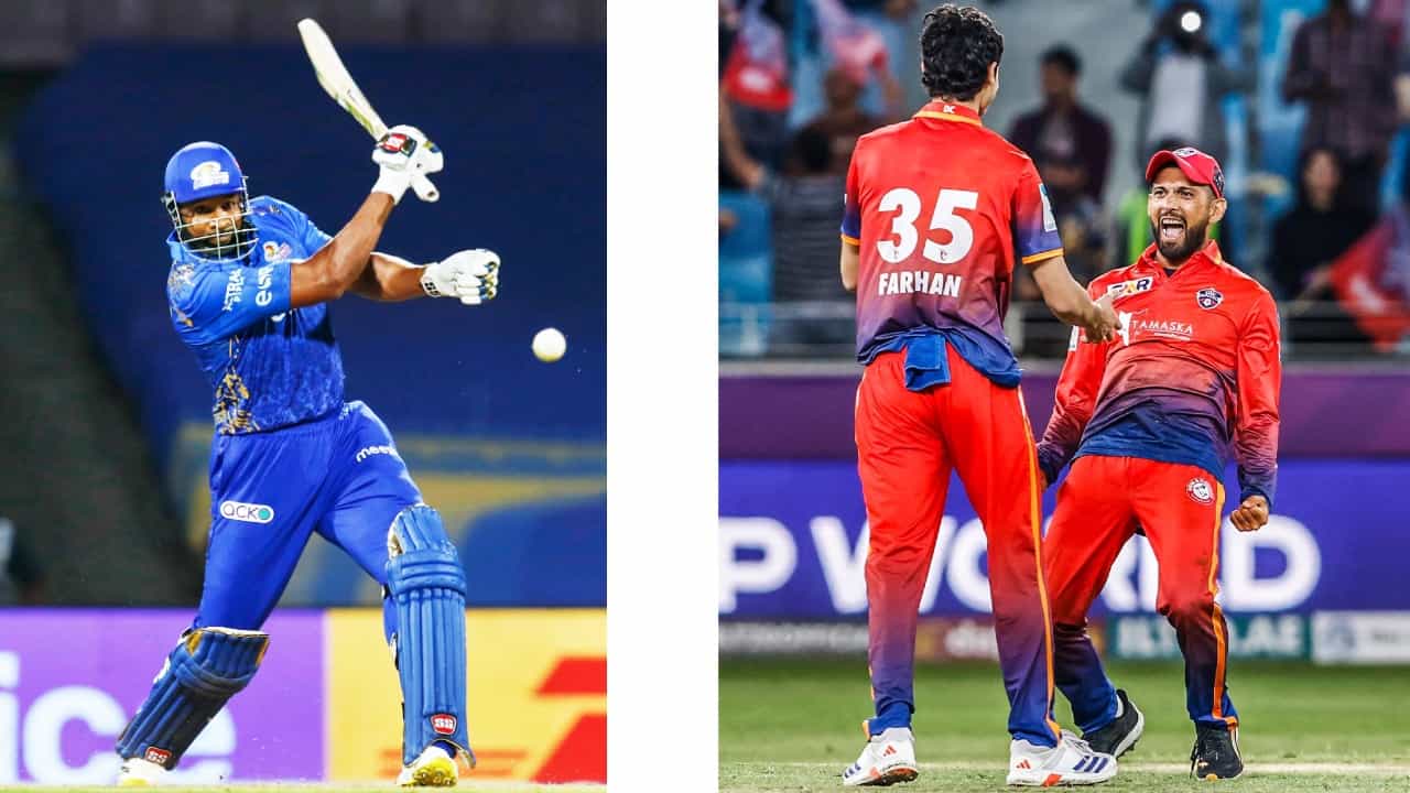 ILT20: ಪರದಾಡಿದ ಪೊಲಾರ್ಡ್, 1 ರನ್ನಿಂದ ಸೋತ MI ಎಮಿರೇಟ್ಸ್ ILT20: ಪರದಾಡಿದ ಪೊಲಾರ್ಡ್, 1 ರನ್ನಿಂದ ಸೋತ MI ಎಮಿರೇಟ್ಸ್