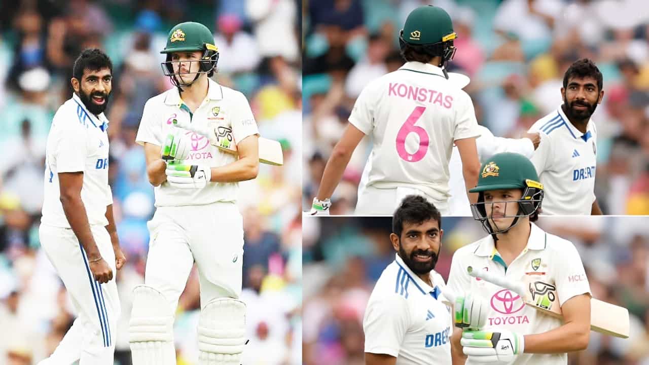 ಜಸ್ಪ್ರೀತ್ ಬುಮ್ರಾ ಖಡಕ್ ಲುಕ್ಗೆ ಸ್ಯಾಮ್ ಕೊನ್ಸ್ಟಾಸ್ ಗಪ್ ಚುಪ್ ಜಸ್ಪ್ರೀತ್ ಬುಮ್ರಾ ಖಡಕ್ ಲುಕ್ಗೆ ಸ್ಯಾಮ್ ಕೊನ್ಸ್ಟಾಸ್ ಗಪ್ ಚುಪ್