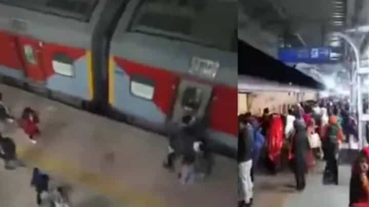 Video: ಪ್ರಯಾಗ್ರಾಜ್ಗೆ ಹೊರಟಿದ್ದ ರೈಲಿನ ಮೇಲೆ ಕಲ್ಲು ತೂರಾಟ, ರೈಲು ಧ್ವಂಸ Video: ಪ್ರಯಾಗ್ರಾಜ್ಗೆ ಹೊರಟಿದ್ದ ರೈಲಿನ ಮೇಲೆ ಕಲ್ಲು ತೂರಾಟ, ರೈಲು ಧ್ವಂಸ