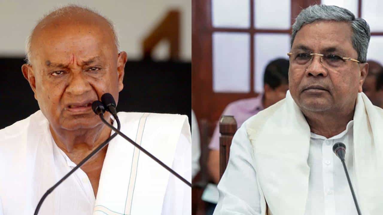 ಮುತ್ಸದ್ದಿ ನಾಯಕನ ರೀತಿ ರಾಜ್ಯದ ಹಿತರಕ್ಷಣೆಗೆ ದೇವೇಗೌಡ ಮುಂದಾಗಬೇಕು: ಸಿದ್ದರಾಮಯ್ಯ ಮುತ್ಸದ್ದಿ ನಾಯಕನ ರೀತಿ ರಾಜ್ಯದ ಹಿತರಕ್ಷಣೆಗೆ ದೇವೇಗೌಡ ಮುಂದಾಗಬೇಕು: ಸಿದ್ದರಾಮಯ್ಯ