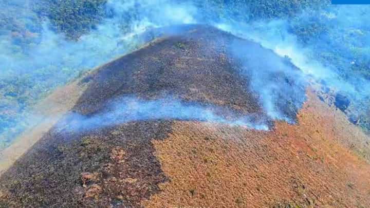 ಗುಡ್ಡದ ತುತ್ತ ತುದಿಯಲ್ಲಿ ಕಾಡ್ಗಿಚ್ಚು: ಡ್ರೋನ್ ಕ್ಯಾಮರಾದಲ್ಲಿ ಕಂಡಿದ್ದು ಹೀಗೆ ಗುಡ್ಡದ ತುತ್ತ ತುದಿಯಲ್ಲಿ ಕಾಡ್ಗಿಚ್ಚು: ಡ್ರೋನ್ ಕ್ಯಾಮರಾದಲ್ಲಿ ಕಂಡಿದ್ದು ಹೀಗೆ
