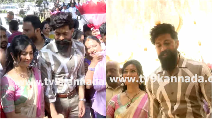 ಜಯಮಾಲಾ ಪುತ್ರಿ ಸೌಂದರ್ಯಾ ಮದುವೆಗೆ ಆಗಮಿಸಿದ ಯಶ್, ರಾಧಿಕಾ ಪಂಡಿತ್ ಜಯಮಾಲಾ ಪುತ್ರಿ ಸೌಂದರ್ಯಾ ಮದುವೆಗೆ ಆಗಮಿಸಿದ ಯಶ್, ರಾಧಿಕಾ ಪಂಡಿತ್