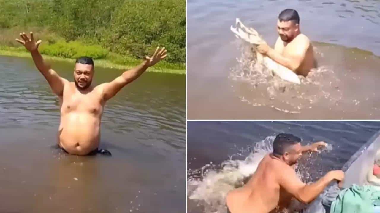 Viral:ಮೀನಲ್ಲಾ ಅಣ್ಣಾ ಅದು ಮೊಸಳೆ, ಬದುಕಿದೆಯಾ ಬಡ ಜೀವವೇ!
