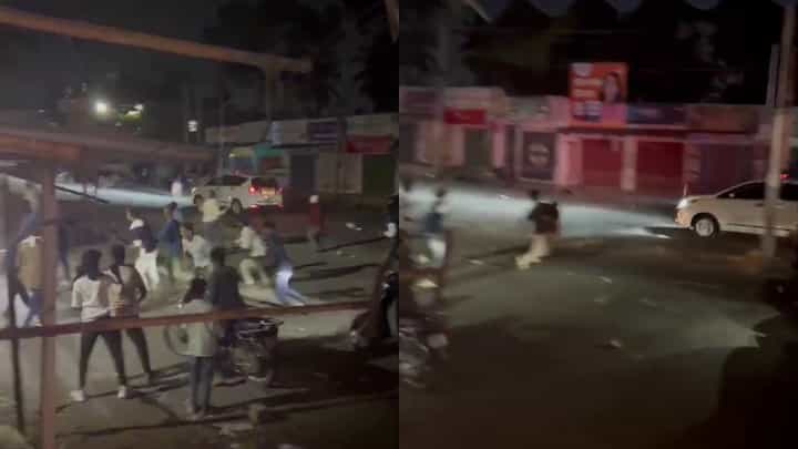 ಮೈಸೂರು: ಪೊಲೀಸ್ ವಾಹನದ ಮೇಲೆ ಕಲ್ಲು ತೂರಾಟದ ಭಯಾನಕ ವಿಡಿಯೋ ಇಲ್ಲಿದೆ ಮೈಸೂರು: ಪೊಲೀಸ್ ವಾಹನದ ಮೇಲೆ ಕಲ್ಲು ತೂರಾಟದ ಭಯಾನಕ ವಿಡಿಯೋ ಇಲ್ಲಿದೆ