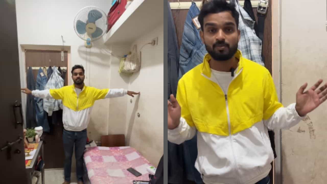 Viral: ಬೆಂಗಳೂರಿನಲ್ಲಿರುವ ಈ ಪುಟ್ಟ ಫ್ಲ್ಯಾಟ್ ಬಾಡಿಗೆ 25 ಸಾವಿರ ರೂ.ಗಳಂತೆ; ವಿಡಿಯೋ ವೈರಲ್ Viral: ಬೆಂಗಳೂರಿನಲ್ಲಿರುವ ಈ ಪುಟ್ಟ ಫ್ಲ್ಯಾಟ್ ಬಾಡಿಗೆ 25 ಸಾವಿರ ರೂ.ಗಳಂತೆ; ವಿಡಿಯೋ ವೈರಲ್