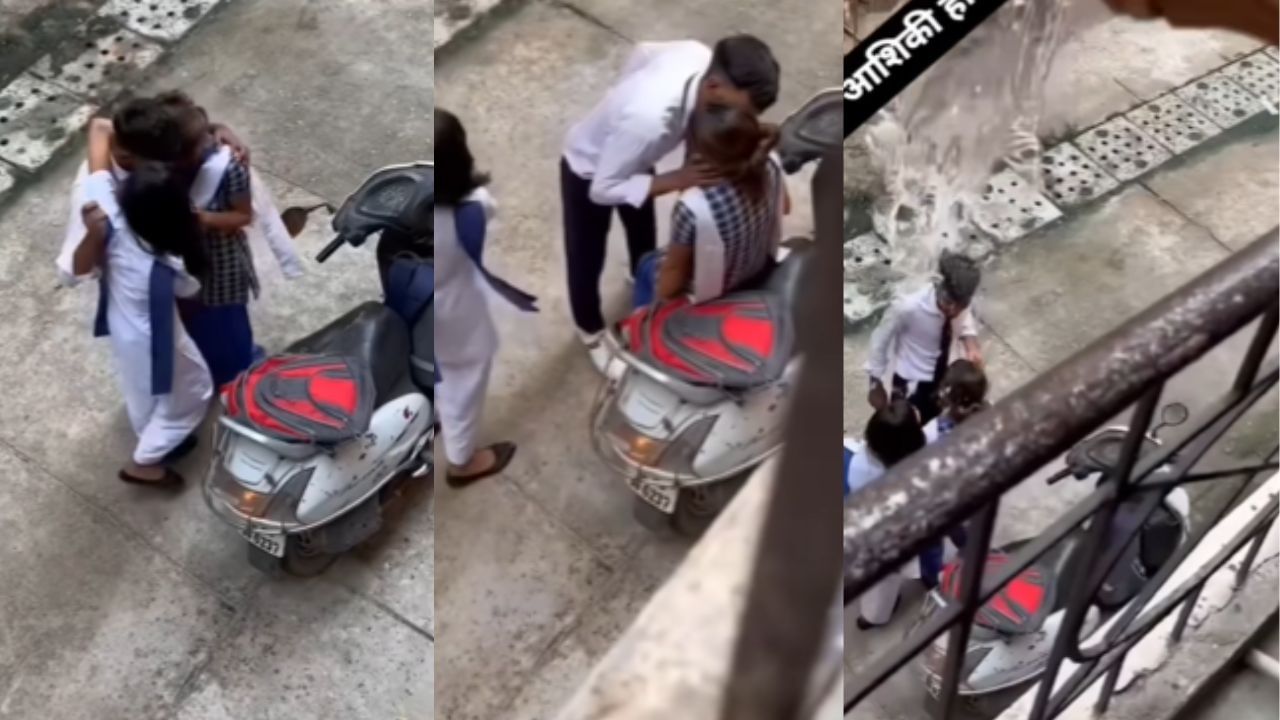 Viral: ಏಯ್ ಇಲ್ಲೇನ್‌ ಮಾಡ್ತಿದ್ದೀರಾ; ರಸ್ತೆ ಬದಿ ರೊಮ್ಯಾನ್ಸ್‌ ಮಾಡ್ತಿದ್ದ ಹುಡುಗ-ಹುಡುಗಿಯ ಮೇಲೆ ನೀರೆರಚಿದ ವ್ಯಕ್ತಿ