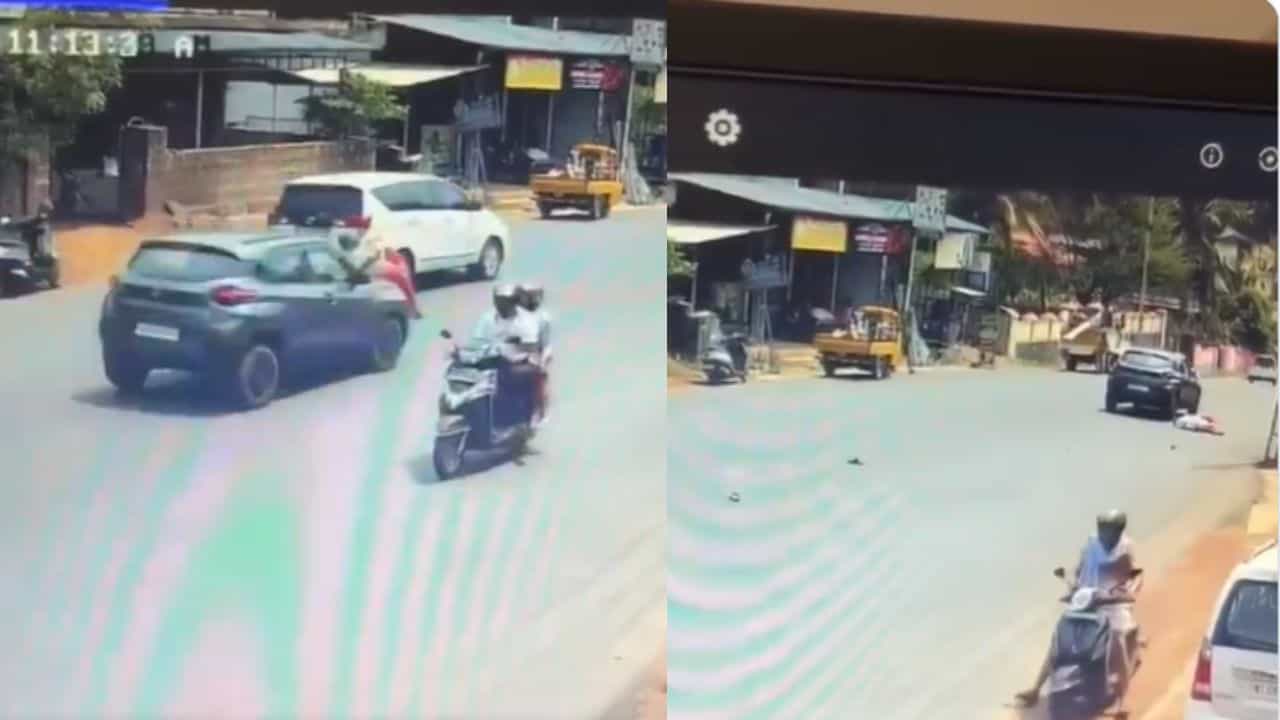 Viral: ಯಮ ವೇಗದಲ್ಲಿ ಬಂದು ಪಾದಚಾರಿಗೆ ಗುದ್ದಿದ ಕಾರು, ಬೆಚ್ಚಿ ಬೀಳಿಸುವಂತಿದೆ ಈ ದೃಶ್ಯ