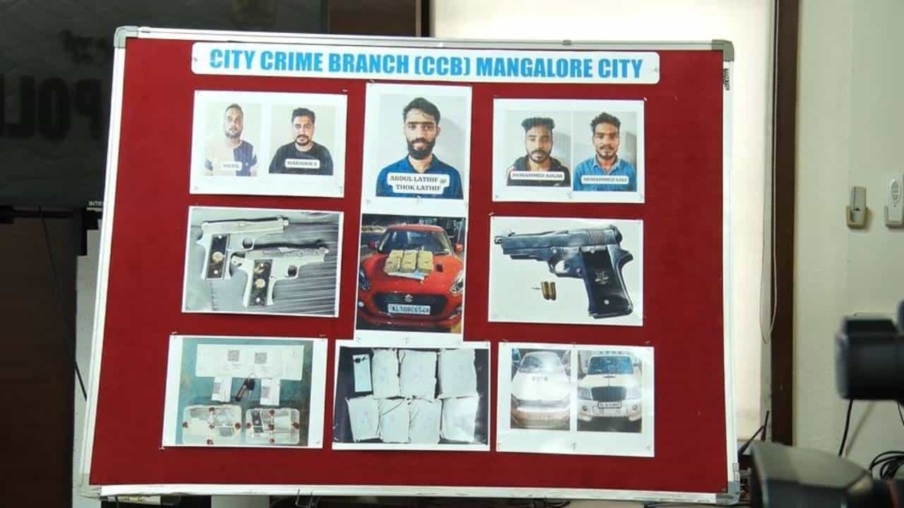 ಮಂಗಳೂರಿನಲ್ಲಿ ದುಷ್ಕೃತ್ಯಕ್ಕೆ ಸಂಚು: ಪಿಸ್ತೂಲ್, ಜೀವಂತ ಗುಂಡುಗಳ ಸಮೇತ ಐವರ ಬಂಧನ