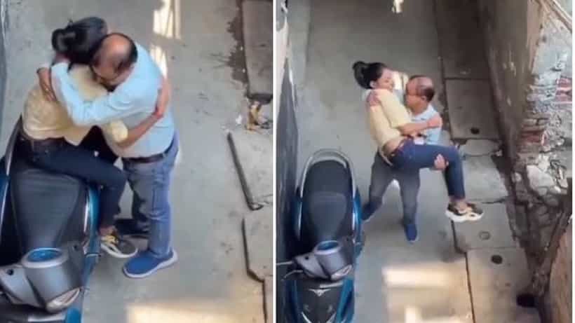 Viral Video: ಮಗಳ ವಯಸ್ಸಿನ ಹುಡುಗಿ ಜತೆ ರಸ್ತೆಯಲ್ಲಿ ವ್ಯಕ್ತಿಯ ರೊಮ್ಯಾನ್ಸ್, ಜನರು ಮಾಡಿದ್ದೇನು ನೋಡಿ