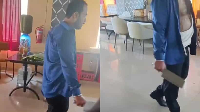 ಮಚ್ಚು ಹಿಡಿದು ಅಡುಗೆ ಭಟ್ಟನನ್ನ ಅಟ್ಟಾಡಿಸಿದ ಹೊಟೇಲ್ ಮ್ಯಾನೇಜರ್: ಆಗಿದ್ದೇನು?