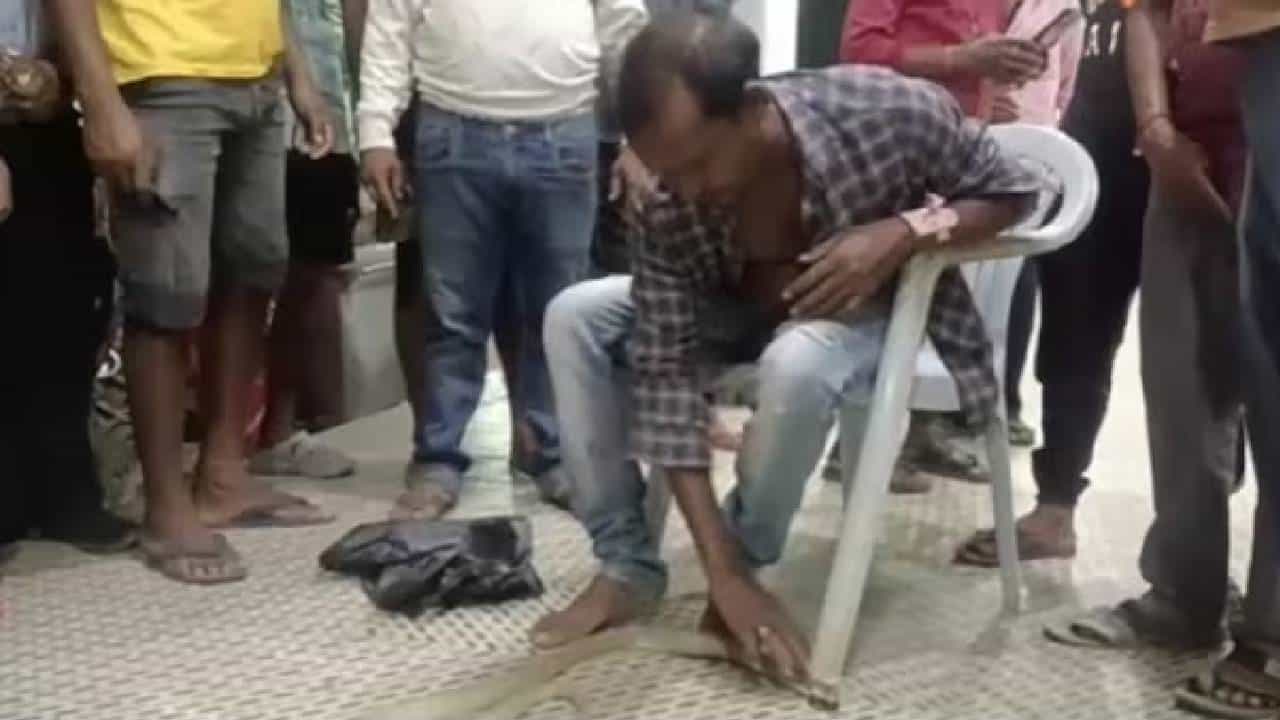 ಒಡಿಶಾ: ತನಗೆ ಮೂರು ಬಾರಿ ಕಚ್ಚಿದ್ದ ನಾಗರ ಹಾವನ್ನು ಹಿಡಿದು ಆಸ್ಪತ್ರೆಗೆ ಬಂದ ವ್ಯಕ್ತಿ ಒಡಿಶಾ: ತನಗೆ ಮೂರು ಬಾರಿ ಕಚ್ಚಿದ್ದ ನಾಗರ ಹಾವನ್ನು ಹಿಡಿದು ಆಸ್ಪತ್ರೆಗೆ ಬಂದ ವ್ಯಕ್ತಿ
