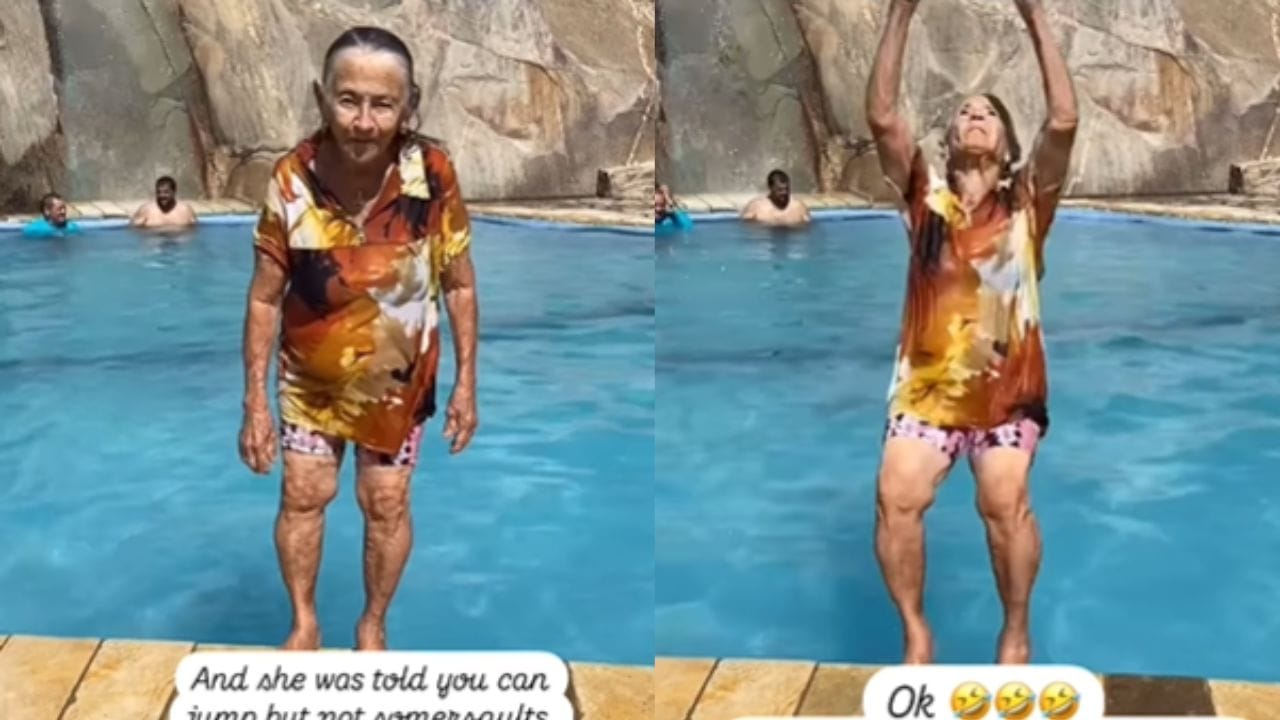 Viral : 'ಏಜ್ ಇಸ್ ಜಸ್ಟ್ ಎ ನಂಬರ್ʼ : ಈಜುಕೊಳದಲ್ಲಿ ಪಲ್ಟಿ ಹೊಡೆದ 84 ರ ಹರೆಯದ ಅಜ್ಜಿ