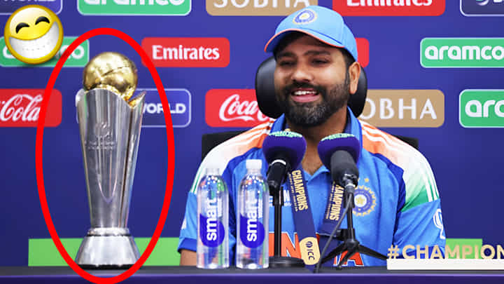 VIDEO: ಚಾಂಪಿಯನ್ಸ್ ಟ್ರೋಫಿಯನ್ನೇ ಮರೆತು ತೆರಳಿದ ರೋಹಿತ್ ಶರ್ಮಾ VIDEO: ಚಾಂಪಿಯನ್ಸ್ ಟ್ರೋಫಿಯನ್ನೇ ಮರೆತು ತೆರಳಿದ ರೋಹಿತ್ ಶರ್ಮಾ
