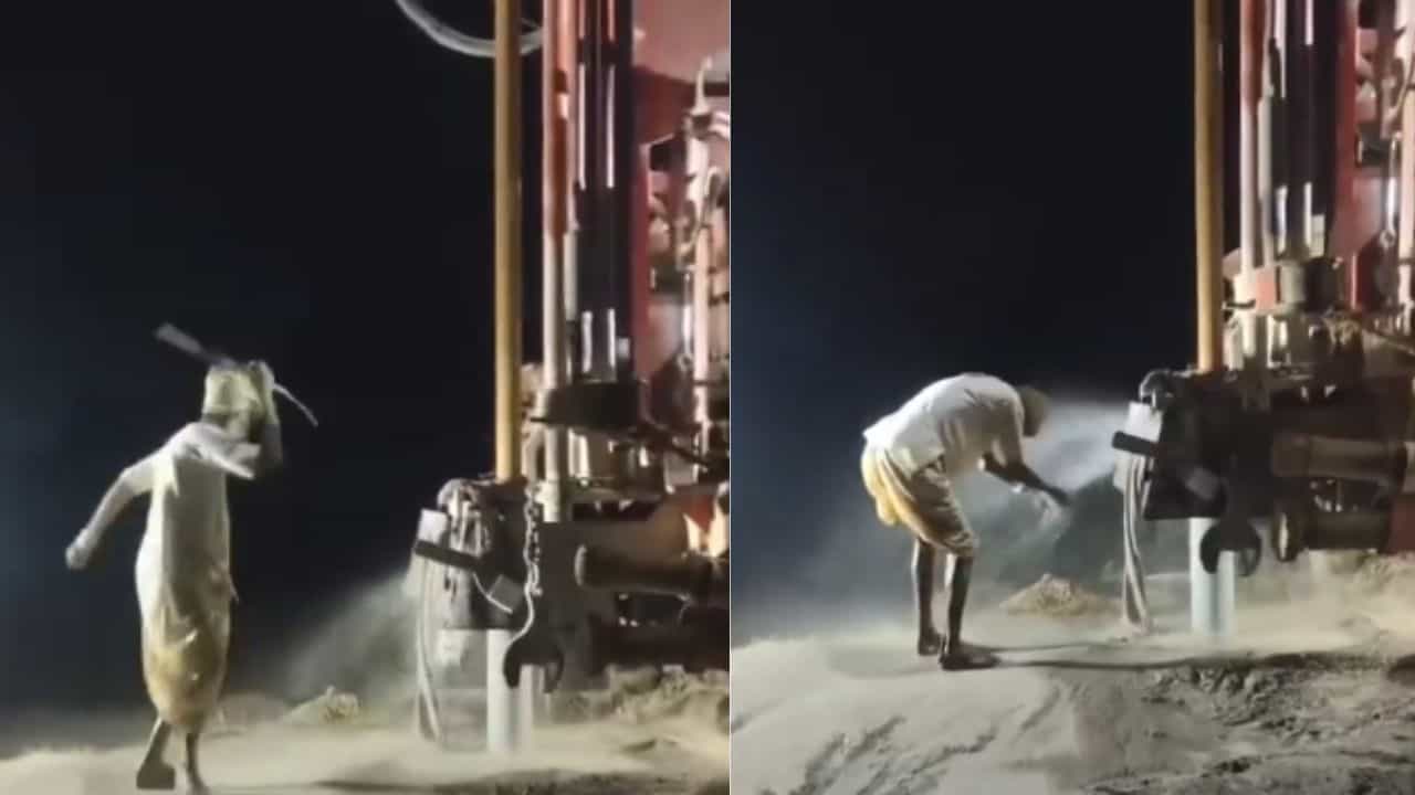 Viral: ಬೋರ್‌ವೆಲ್‌ ಕೊರೆಸುವಾಗ ಬಾನೆತ್ತರಕ್ಕೆ ಚಿಮ್ಮಿದ ನೀರು; ರೈತನಿಗೆ ಹರ್ಷ ತಂದ ಕ್ಷಣ ಹೇಗಿತ್ತು ನೋಡಿ