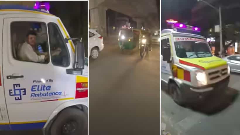 ಆಂಬ್ಯುಲೆನ್ಸ್ಗೆ ದಾರಿ ಮಾಡಿಕೊಡುವ ಸಲುವಾಗಿ ಸಂಚಾರ ನಿಯಮ ಉಲ್ಲಂಘಿಸಿದ ಯುಟ್ಯೂಬರ್; ವ್ಯಾಪಕ ಶ್ಲಾಘನೆ