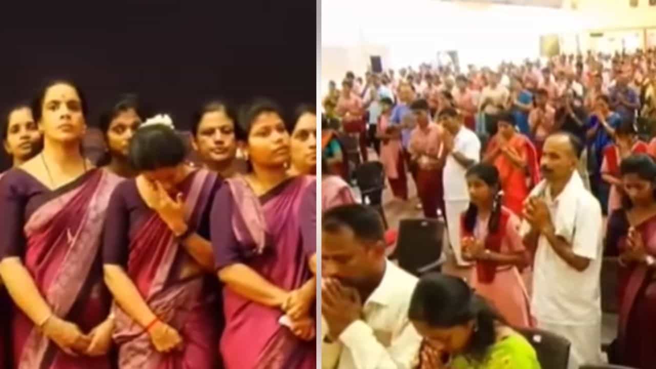 ವಿದ್ಯಾರ್ಥಿಗಳಿಗೆ ಭಾವಪೂರ್ಣ ಬೀಳ್ಕೊಡುಗೆ ಕಾರ್ಯಕ್ರಮ : ಕೈ ಮುಗಿದು ಮನಸಾರೆ ಶಿಕ್ಷಕರಿಗೆ ಕೃತಜ್ಞತೆ ಸಲ್ಲಿಸಿದ ವಿದ್ಯಾರ್ಥಿಗಳು, ಪೋಷಕರು ವಿದ್ಯಾರ್ಥಿಗಳಿಗೆ ಭಾವಪೂರ್ಣ ಬೀಳ್ಕೊಡುಗೆ ಕಾರ್ಯಕ್ರಮ : ಕೈ ಮುಗಿದು ಮನಸಾರೆ ಶಿಕ್ಷಕರಿಗೆ ಕೃತಜ್ಞತೆ ಸಲ್ಲಿಸಿದ ವಿದ್ಯಾರ್ಥಿಗಳು, ಪೋಷಕರು