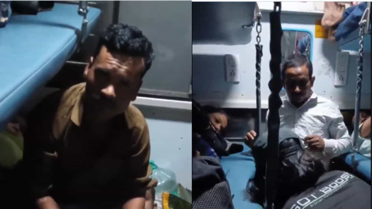 Viral: ಮಲಗಿದ್ದ ವೇಳೆ ಸಹ ಪ್ರಯಾಣಿಕನಿಗೆ ಮುತ್ತಿಟ್ಟ ವ್ಯಕ್ತಿ; ರೈಲಿನಲ್ಲಿ ನಡೆಯಿತು ಹೈಡ್ರಾಮಾ