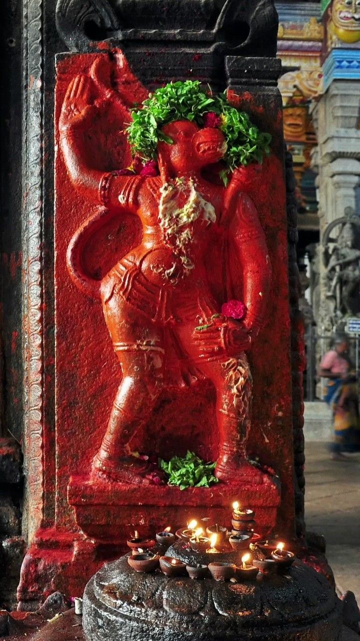 ಹನುಮಂತನ ಮುಖವು ದಕ್ಷಿಣಕ್ಕೆ ಇದ್ದಾಗ, ಅವನನ್ನು ದಕ್ಷಿಣಮುಖಿ ಎಂದು ಕರೆಯಲಾಗುತ್ತದೆ. ಈ ರೂಪದಲ್ಲಿ ಪೂಜಿಸುವುದರಿಂದ ಭಯ, ಬಿಕ್ಕಟ್ಟು ಮತ್ತು ಚಿಂತೆ ದೂರವಾಗುತ್ತದೆ ಎಂಬ ನಂಬಿಕೆಯಿದೆ.