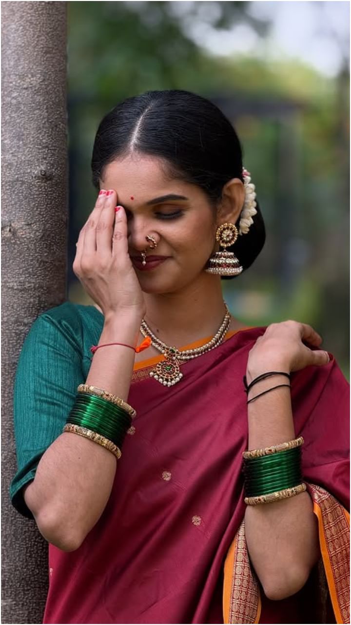 ರವಿವರ್ಮ ಪೇಂಟಿಂಗ್ ರೀತಿ ಕಾಣಿಸಿಕೊಂಡ ಚೈತ್ರಾ ಕುಂದಾಪುರ.