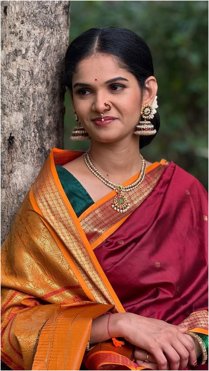 ರವಿವರ್ಮ ಪೇಂಟಿಂಗ್ ರೀತಿ ಕಾಣಿಸಿಕೊಂಡ ಚೈತ್ರಾ ಕುಂದಾಪುರ.