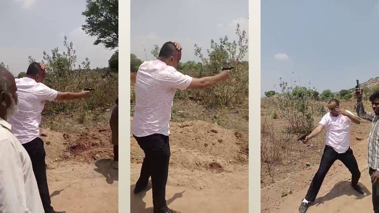 ಚಿಕ್ಕಬಳ್ಳಾಪುರ: ಪ್ರತಿಭಟನೆ ನಡೆಸುತ್ತಿದ್ದವರ ಮೇಲೆ ಮಾಜಿ ಎಂಎಲ್ಸಿಯ ಸಂಬಂಧಿಯಿಂದ ಫೈರಿಂಗ್