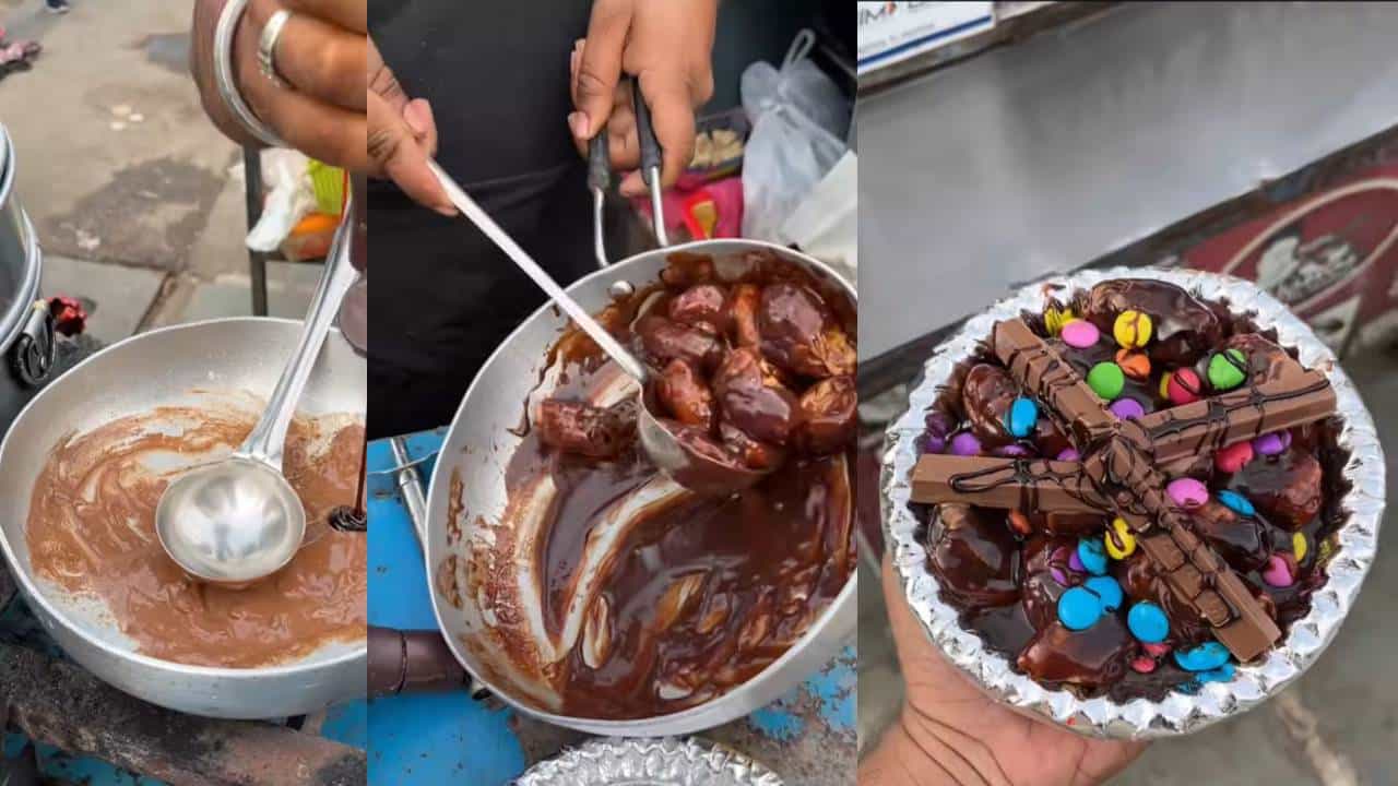 Chocolate Momos: ಡಿಫರೆಂಟ್ ಆಗಿ ಚಾಕೊಲೇಟ್ ಮೊಮೊಸ್ ತಯಾರಿಸಿದ ಬೀದಿ ಬದಿ ವ್ಯಾಪಾರಿ Chocolate Momos: ಡಿಫರೆಂಟ್ ಆಗಿ ಚಾಕೊಲೇಟ್ ಮೊಮೊಸ್ ತಯಾರಿಸಿದ ಬೀದಿ ಬದಿ ವ್ಯಾಪಾರಿ