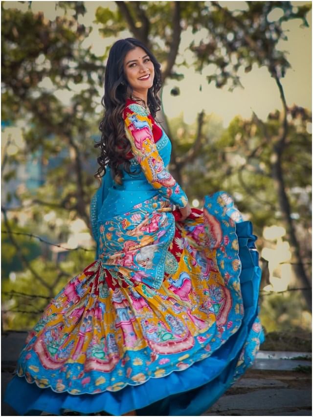 ನವಿಲಿನಂತೆ ಕಾಣುತ್ತಿದ್ದಾರೆ ನಟಿ ಗೌತಮಿ ಜಾಧವ್ 