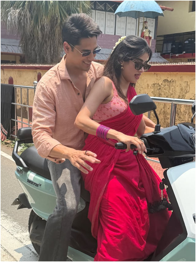 ಶೂಟಿಂಗ್ ನಡುವೆ ಜಾನ್ವಿ ಕಪೂರ್, ಸಿದ್ದಾರ್ಥ್ ಮಲ್ಹೋತ್ರ ಜಾಲಿ ರೈಡ್