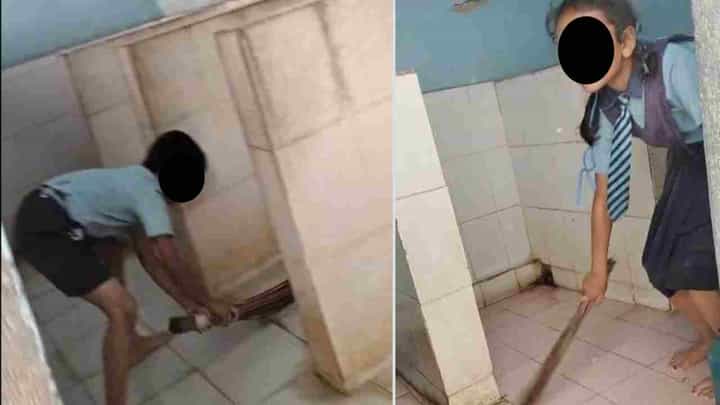 ಬೆಂಗಳೂರು: ಸರ್ಕಾರಿ ಶಾಲೆ ಮಕ್ಕಳಿಂದ ಟಾಯ್ಲೆಟ್ ಕ್ಲೀನ್ ಮಾಡಿಸಿದ ಹೆಚ್ಎಂ ಬೆಂಗಳೂರು: ಸರ್ಕಾರಿ ಶಾಲೆ ಮಕ್ಕಳಿಂದ ಟಾಯ್ಲೆಟ್ ಕ್ಲೀನ್ ಮಾಡಿಸಿದ ಹೆಚ್ಎಂ