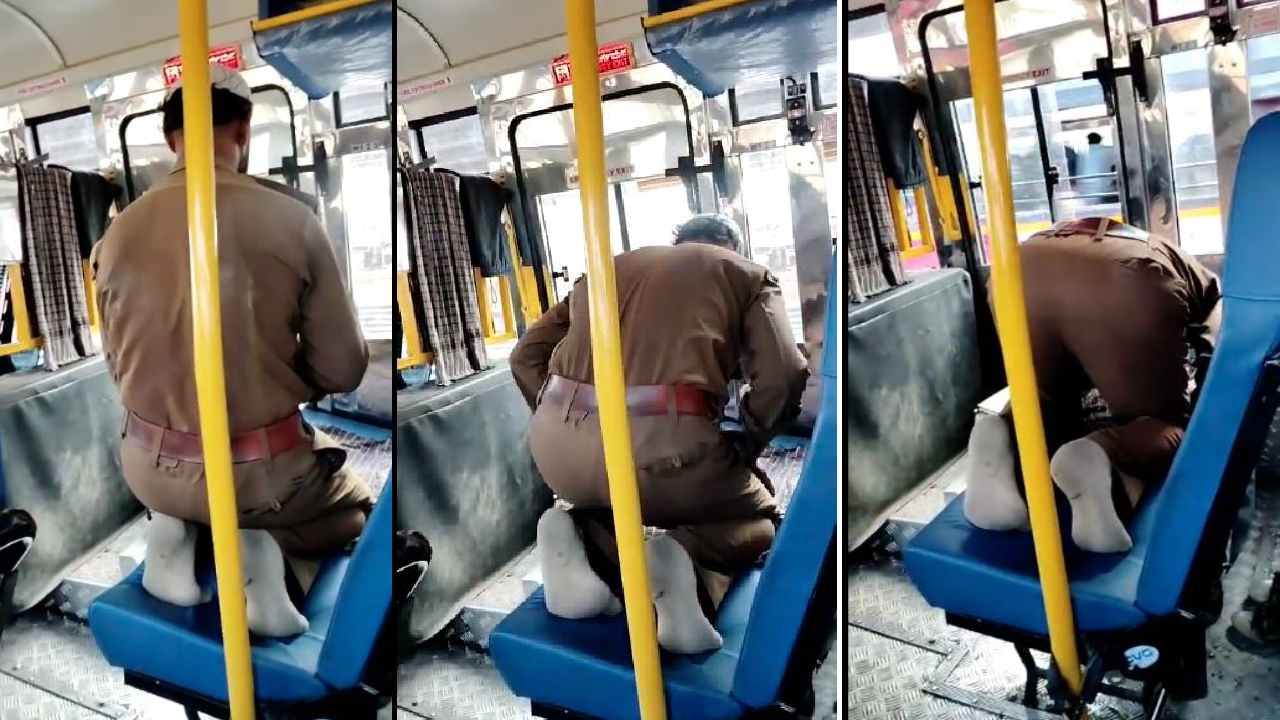 ಬಸ್​ ನಿಲ್ಲಿಸಿ ನಮಾಜ್​ ಮಾಡಿದ ಕೆಎಸ್​ಆರ್​ಟಿಸಿ ಚಾಲಕ, ವಿಡಿಯೋ ವೈರಲ್