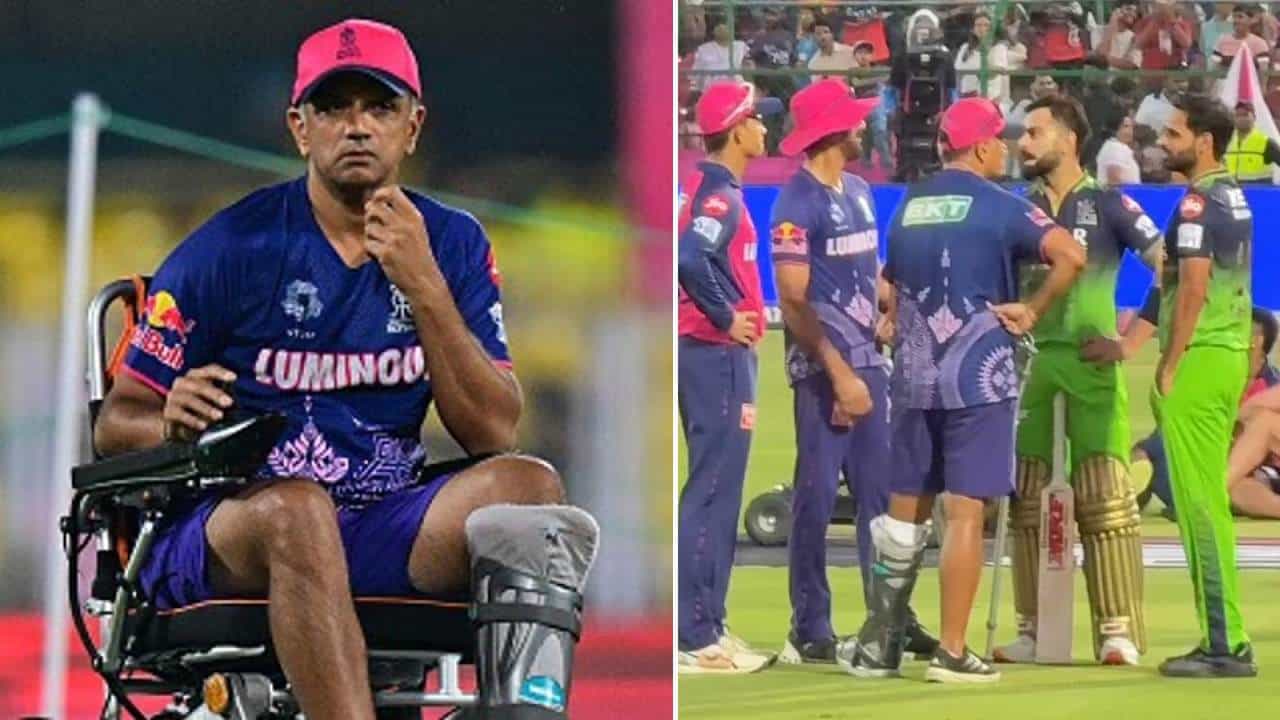 Virat Kohli: ದ್ರಾವಿಡ್ ಊರುಗೋಲಿನ ಸಹಾಯದಿಂದ ಮೈದಾನಕ್ಕೆ ಬಂದಾಗ ವಿರಾಟ್ ಕೊಹ್ಲಿ ಏನು ಮಾಡಿದ್ರು ನೋಡಿ Virat Kohli: ದ್ರಾವಿಡ್ ಊರುಗೋಲಿನ ಸಹಾಯದಿಂದ ಮೈದಾನಕ್ಕೆ ಬಂದಾಗ ವಿರಾಟ್ ಕೊಹ್ಲಿ ಏನು ಮಾಡಿದ್ರು ನೋಡಿ