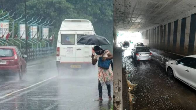 ಬೆಂಗಳೂರಿನಲ್ಲಿ ಮಳೆ: ಏರ್ಪೋರ್ಟ್ ರಸ್ತೆ ಕಡೆಗೆ ನಿಧಾನಗತಿ ಸಂಚಾರ ಬೆಂಗಳೂರಿನಲ್ಲಿ ಮಳೆ: ಏರ್ಪೋರ್ಟ್ ರಸ್ತೆ ಕಡೆಗೆ ನಿಧಾನಗತಿ ಸಂಚಾರ