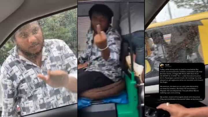 ಬೆಂಗಳೂರಿನಲ್ಲಿ ಹತೋಟಿಗೆ ಬಾರದ ರೋಡ್ರೇಜ್: ಕಾರು ಅಡ್ಡಗಟ್ಟಿ ಮಧ್ಯದ ಬೆರಳು ತೋರಿಸಿ ನಿಂದನೆ ಬೆಂಗಳೂರಿನಲ್ಲಿ ಹತೋಟಿಗೆ ಬಾರದ ರೋಡ್ರೇಜ್: ಕಾರು ಅಡ್ಡಗಟ್ಟಿ ಮಧ್ಯದ ಬೆರಳು ತೋರಿಸಿ ನಿಂದನೆ