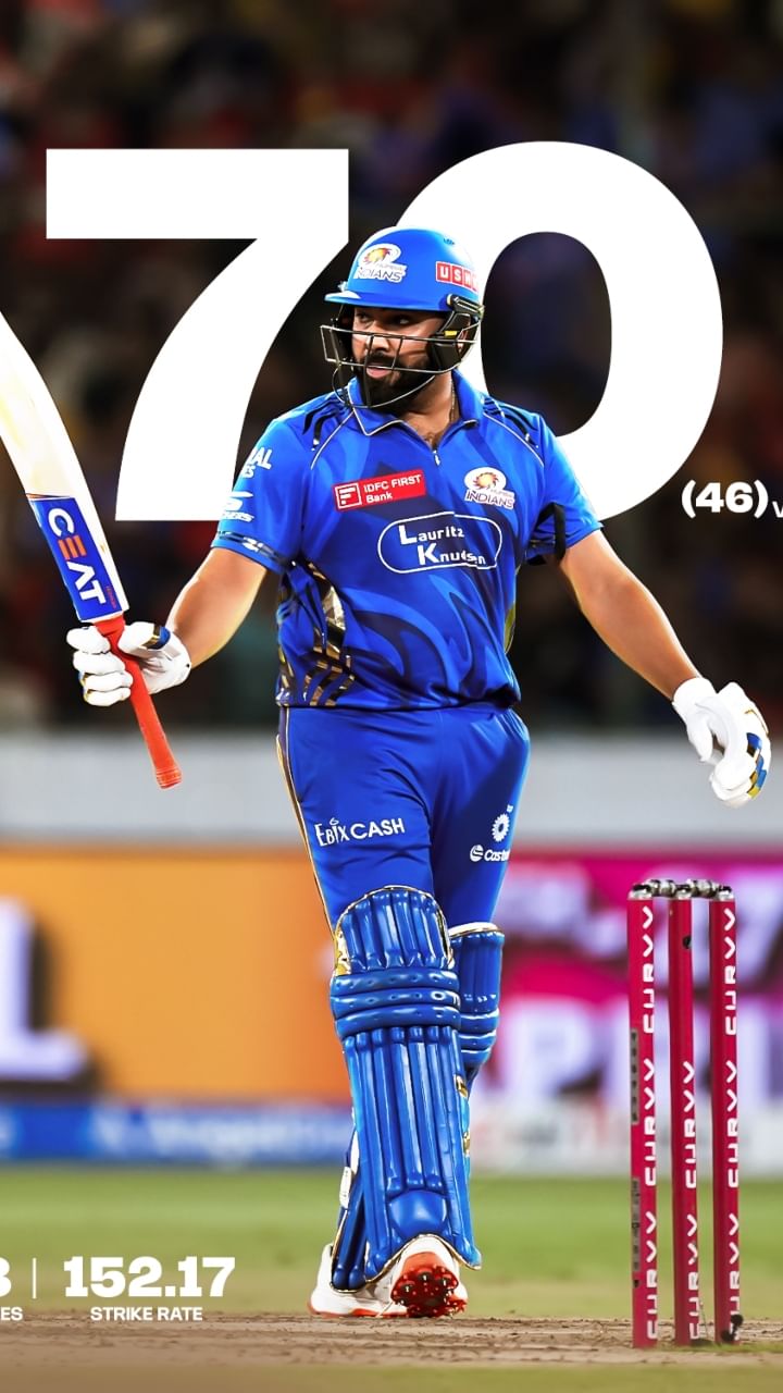 ಹೈದರಾಬಾದ್‌ ವಿರುದ್ಧದ ಪಂದ್ಯದಲ್ಲಿಯೂ ಅರ್ಧಶತಕ ಗಳಿಸಿದ ರೋಹಿತ್ ಇದರೊಂದಿಗೆ 9 ವರ್ಷಗಳ ಕಾಯುವಿಕೆ ಕೊನೆಗೊಳಿಸಿದರು.