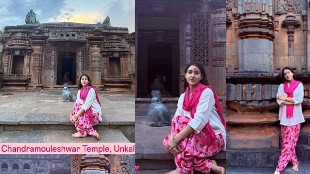 ಹುಬ್ಬಳ್ಳಿ ದೇವಾಲಯಕ್ಕೆ ಭೇಟಿ ನೀಡಿದ ಬಾಲಿವುಡ್ ಬೆಡಗಿ ಸಾರಾ ಅಲಿ ಖಾನ್