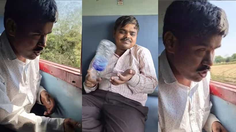 ಅಂಧ ವ್ಯಕ್ತಿಯ ಗಾಯನಕ್ಕೆ ಮನಸೋತ ರೈಲ್ವೆ ಸಹಪ್ರಯಾಣಿಕರು, ವಿಡಿಯೋ ವೈರಲ್