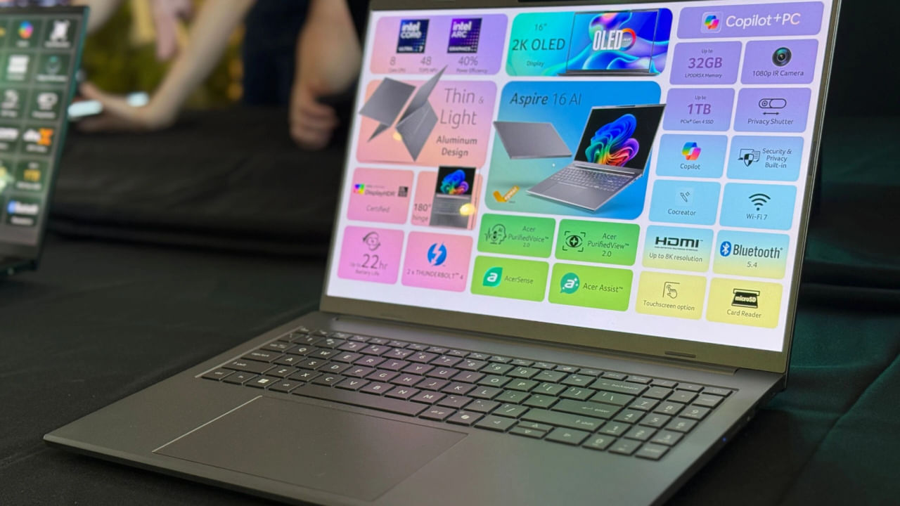 Acer Aspire 16 AI: ಬರೋಬ್ಬರಿ 27 ಗಂಟೆಗಳ ಕಾಲ ಕಾರ್ಯನಿರ್ವಹಿಸುವ ಲ್ಯಾಪ್ಟಾಪ್ ಬಿಡುಗಡೆ: ಬೆಲೆ ಎಷ್ಟು? Acer Aspire 16 AI: ಬರೋಬ್ಬರಿ 27 ಗಂಟೆಗಳ ಕಾಲ ಕಾರ್ಯನಿರ್ವಹಿಸುವ ಲ್ಯಾಪ್ಟಾಪ್ ಬಿಡುಗಡೆ: ಬೆಲೆ ಎಷ್ಟು?