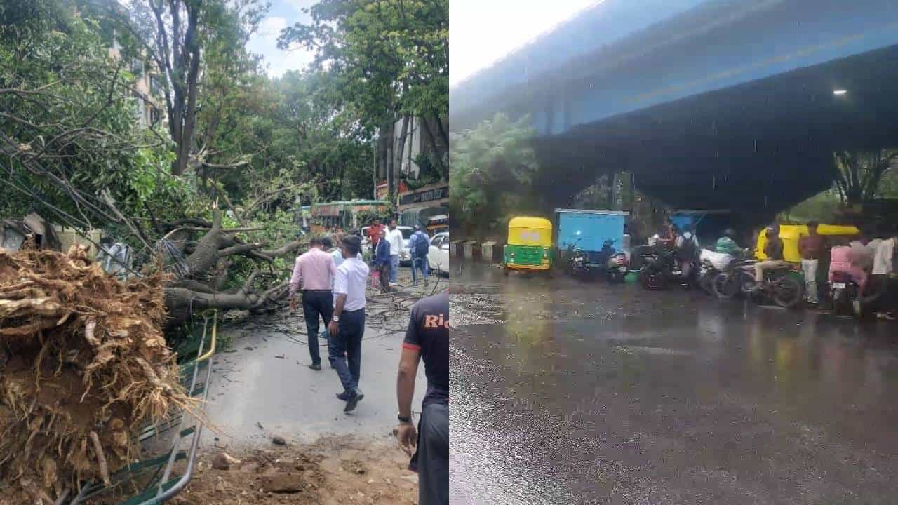 Bangalore Rains: ಬೆಂಗಳೂರಿನಲ್ಲಿ ಮಧ್ಯಾಹ್ನದಿಂದಲೇ ಶುರುವಾದ ಮಳೆ, ಹಲವೆಡೆ ಟ್ರಾಫಿಕ್​ ಜಾಮ್