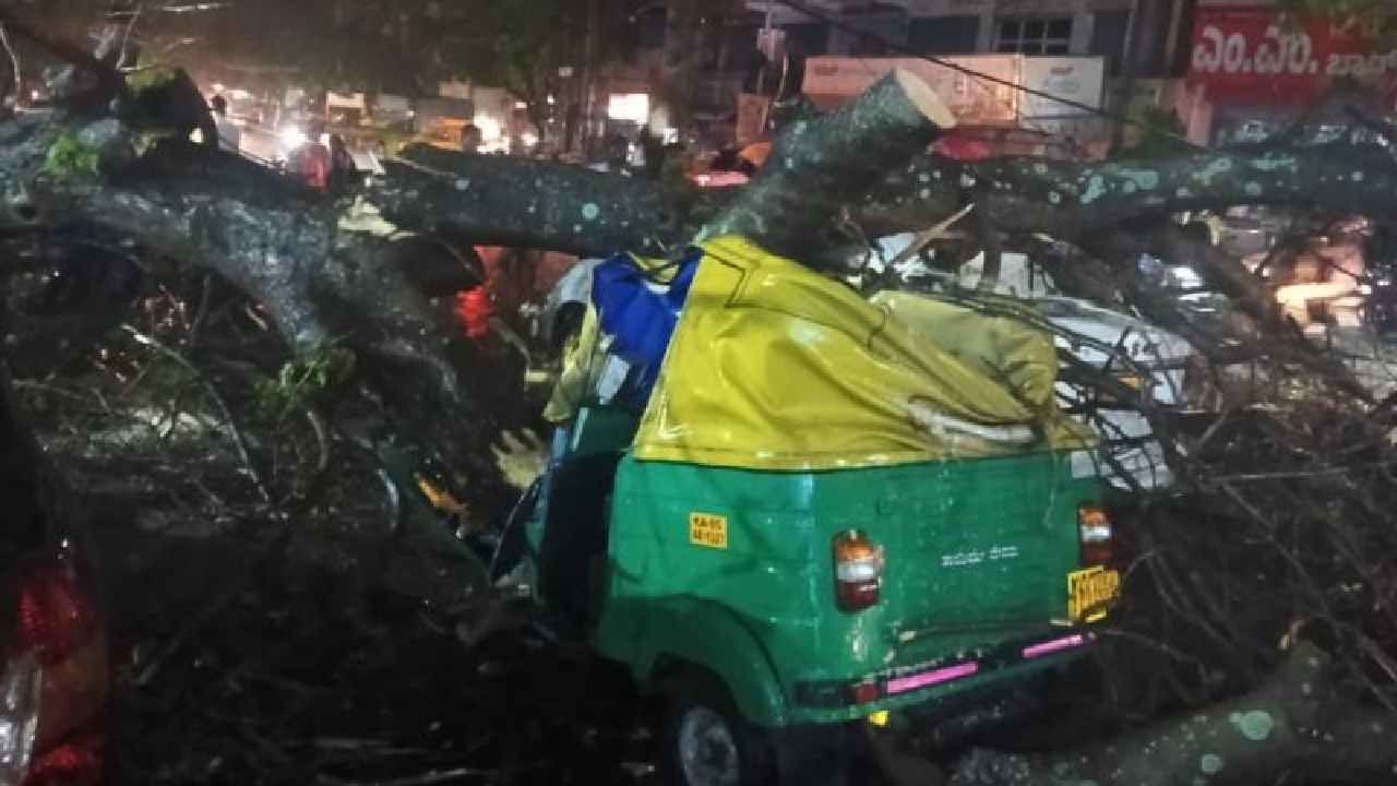 ಕತ್ರಿಗುಪ್ಪೆ ಬಳಿ ಭಾರೀ ಮಳೆಯಾಗಿದ್ದು, ಆಟೋ ಮೇಲೆ ಮರ ಬಿದ್ದ ಪರಿಣಾಮ ಆಟೋ ಚಾಲಕ ಸ್ಥಳದಲ್ಲೇ ಸಾವನ್ನಪ್ಪಿದ್ದಾರೆ. 45 ವರ್ಷದ ಮಹೇಶ್ ಮೃತ ಆಟೋ ಚಾಲಕ. ಬೆಂಗಳೂರಲ್ಲಿ ದಿಢೀರ್ ಮಳೆ ಸುರಿದಿದ್ದು ಹಲವೆಡೆ ಅವಾಂತರವನ್ನೇ ಸೃಷ್ಟಿಸಿದೆ.