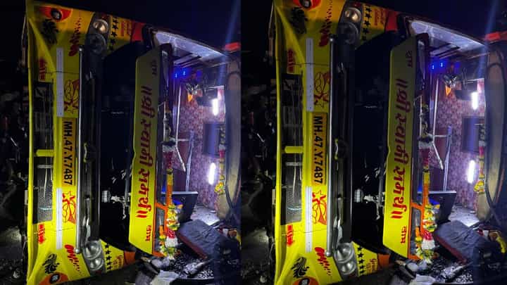 ಮಹಾರಾಷ್ಟ್ರ: ರಾಯಗಢದಲ್ಲಿ ಬಸ್ ಪಲ್ಟಿಯಾಗಿ 35 ಪ್ರಯಾಣಿಕರಿಗೆ ಗಾಯ ಮಹಾರಾಷ್ಟ್ರ: ರಾಯಗಢದಲ್ಲಿ ಬಸ್ ಪಲ್ಟಿಯಾಗಿ 35 ಪ್ರಯಾಣಿಕರಿಗೆ ಗಾಯ